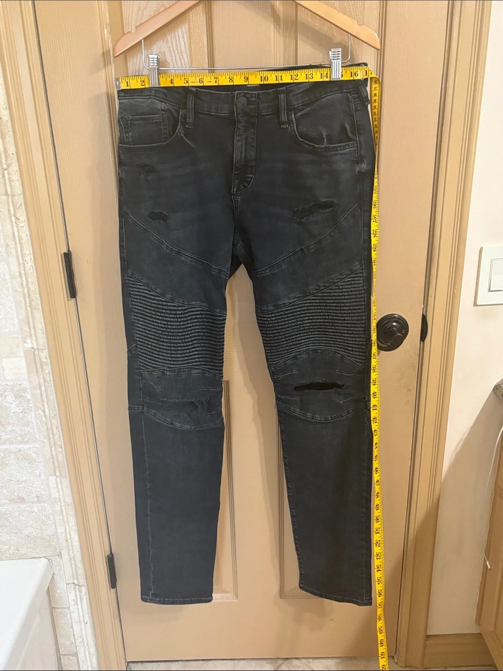 Men’s moto/biker true religion jeans in navy